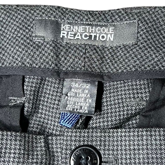Kenneth Cole Reaction Dark Gray Spotted Viscose Dress Pants Womens Size 34/32 - Picture 8 of 11
